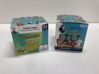 TWO BOXES OF PANINI ADRENALIN PREMIER LEAGUE OFFICIAL FOOTBALL TRADING CARD PACKS (SEALED)