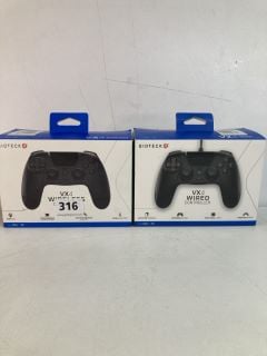 2 X GIOTECK VX4 WIRELESS GAMING CONTROLLERS