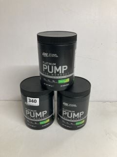 3 X TUBS OF PLATINUM PUMP PRE WORKOUT FORMULA