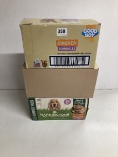 PET FOOD TO INCLUDE CHICKEN DUMBBELLS DOG TREATS BBE 03/26