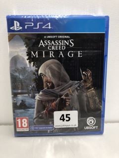 ASSASSINS CREED MIRAGE FOR PLAYSTATION 4 18+ ID REQUIRED (SEALED)