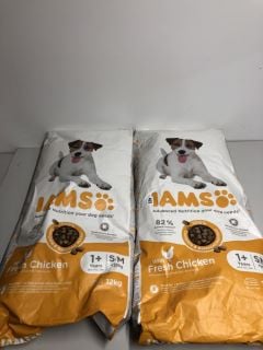 TWO SACKS OF DRY DOG FOOD