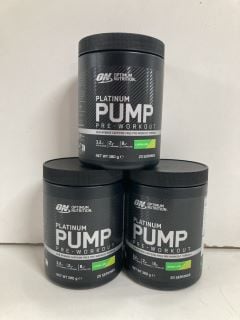 THREE TUBS OF PLATINUM PUMP PRE WORKOUT FORMULA