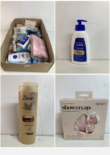 BOX OF VARIOUS HEALTHCARE AND BEAUTY PRODUCTS