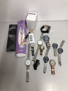 BOX OF WRISTWATCHES AND ACCESSORIES