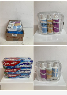 COLGATE TOOTHPASTE AND A HAIR PRODUCTS GIFT SET