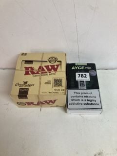 RAW ROLLING PAPERS AND AN AYCE PRO VAPE (AGED RESTRICTED ITEM ID WILL BE REQUIRED)