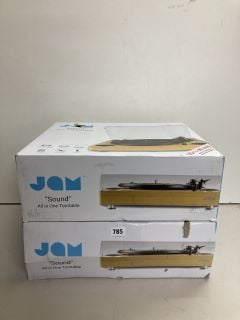 2 X JAM ALL IN ONE VINYL LP TURNTABLES