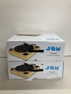 2 X JAM ALL IN ONE VINYL LP TURNTABLES