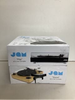 2 X JAM ALL IN ONE VINYL LP TURNTABLES