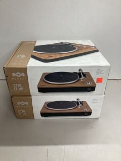 2 X MARLEY ALL IN ONE VINYL LP TURNTABLES