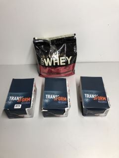 4 X PROTEIN ITEMS INC GOLD STANDARD WHEY PROTEIN POWDER