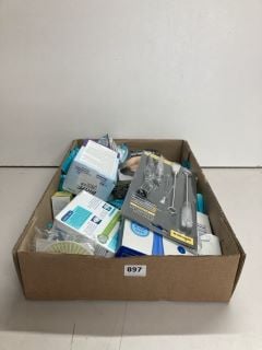 BOX OF HEALTH PRODUCTS TO INC ORAL-B FLOSS PICKS