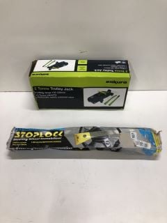 2 X ITEMS TO INC STOP LOCK STEERING WHEEL IMMOBILISER