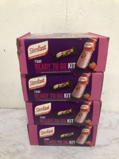 4 X SLIMFAST 7 DAY READY TO GO KIT BB 11/2024 RRP £127.12