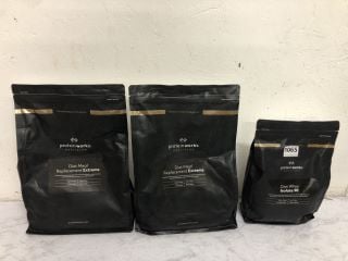 3 X PROTEIN WORKS NUTRITION PROTEIN BAGS INC DIET MEAL REPLACEMENT EXTREME (BB 11/24)