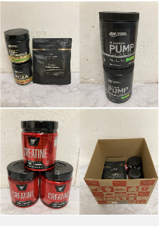 QTY OF PROTEIN ITEMS INC CREATINE 216G POWDER TUBS