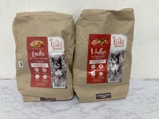 2 X 6KG BAGS OF WILD ANIMAL LACHS DOG FOOD (BB 26/11/24)