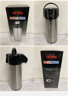 THERMOS VACUUM INSULATED GLASS DOUBLE WALL 2.5L PUMP POT