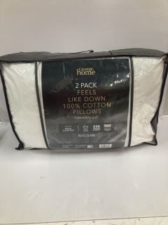 HOME 2 PACK FEEL LIKE DOWN 100% COTTON PILLOWS