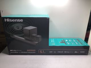 HISENSE AX5100G DOLBY ATMOS SOUNDBAR WITH WIRELESS SUBWOOFER (SEALED) RRP: £179