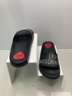 LOVE MOSCHINO SLIDES UK SIZE 39