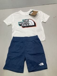 THE NORTH FACE KIDS SUMMER SET WHITE/SHADY BLUE SIZE 4