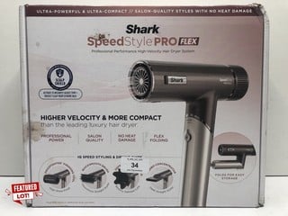 SHARK SPEED STYLE PRO FLEX PROFESSIONAL PERFORMANCE HIGH VELOCITY HAIR DRYER SYSTEM RRP: £199