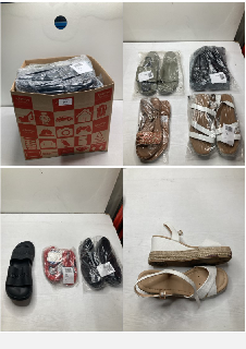 BOX OF FOOTWEAR IN VARIOUS COLOURS & DESIGNS