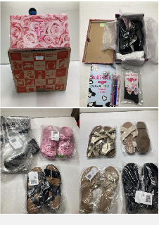 BOX OF FOOTWEAR IN VARIOUS COLOURS & DESIGNS