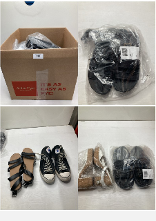 BOX OF FOOTWEAR IN VARIOUS COLOURS & DESIGNS