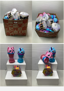 BOX OF ITEMS INC TROLLS POM POMS