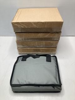 4 X FIREPIT & BBQ COVERS IN GREY SIZE- M/L