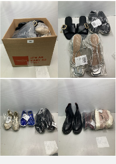 BOX OF FOOTWEAR IN VARIOUS COLOURS AND DESIGNS