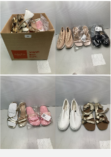 BOX OF FOOTWEAR IN VARIOUS COLOURS AND DESIGNS