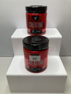 2 X UNFLAVOURED CREATINE (63 SERVINGS PER TUB)