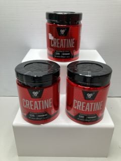 3 X UNFLAVOURED CREATINE (63 SERVINGS PER TUB)