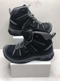 KEEN BLACK STEEL CIRCADIA MID WORK BOOTS UK SIZE 8