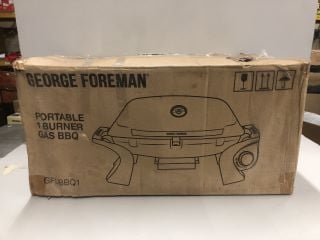 GEORGE FOREMAN PORTABLE 1 BURNER GAS HOB MODEL: GFSBBQ1