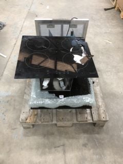 PALLET OF KITCHEN APPLIANCES INC RUSSELL HOBBS INDUCTION HOB (SMASHED, SALVAGE, SPARES)