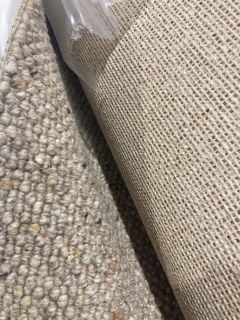 GREY/ORANGE FLECKS BERBER CLOSED LOOP MEDIUM FIBRE CARPET (5M)