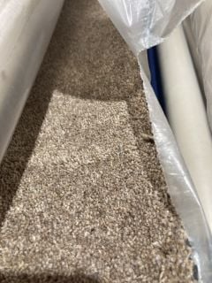 BROWN TEXTURED SOFT FIBRE CARPET (4M)