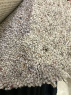 ASH/ORANGE/BLUE FLECKED TEXTURED SOFT FIBRE CARPET (5M)