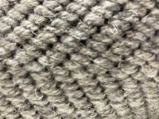 GREY/OFF WHITE ROPE PATTERN MEDIUM FIBRE CARPET MINI