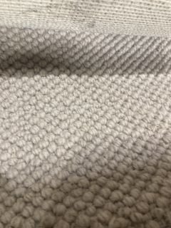 WHITE CLOSED LOOP BERBER MEDIUM FIBRE CARPET (5M)