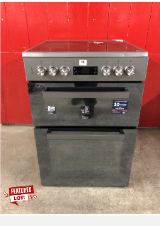 BEKO 60CM ELECTRIC CERAMIC COOKER IN GREY MODEL NO: XDC663SM - RRP £499