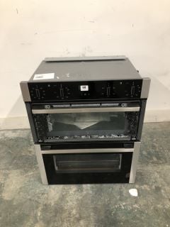 NEFF N50 ELECTRIC BUILT-UNDER DOUBLE OVEN IN BLACK MODEL NO: J1ACE2HN0B