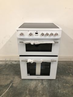 HISENSE 60CM ELECTRIC CERAMIC COOKER IN WHITE MODEL NO: HDE3211BIWUK