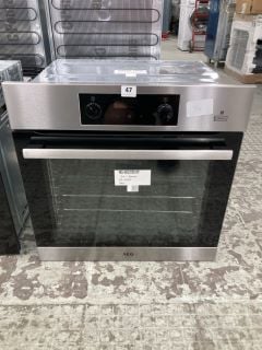 AEG SINGLE ELECTRIC OVEN MODEL BES355010M RRP £499