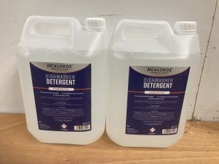 4 X MCKLORDS COMMERCIAL CLEANING DISHWASHER DETERGENT 5L X 2 RRP £83.00